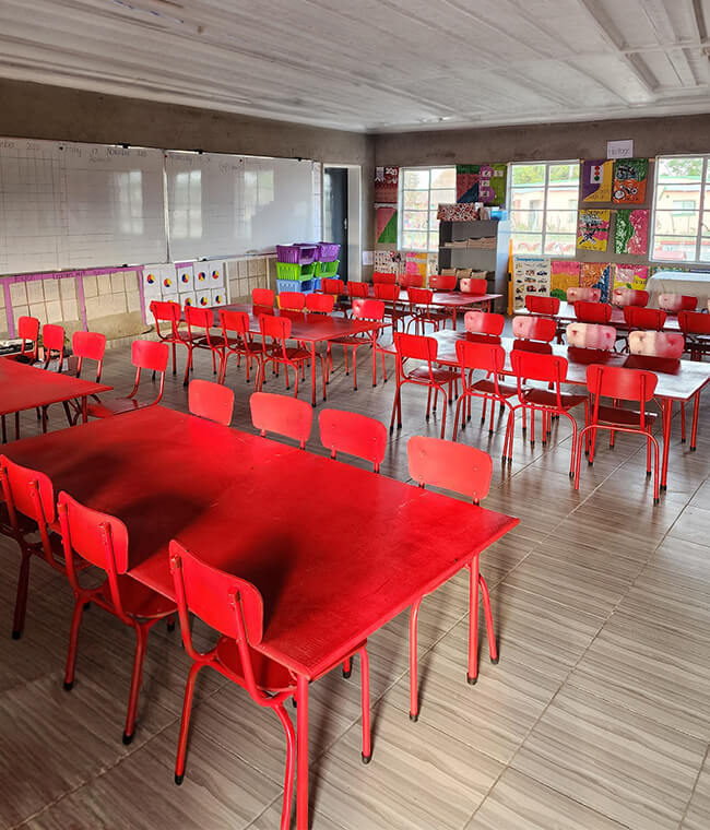 First Steps Primary classroom, Murewa, Zimbabwe