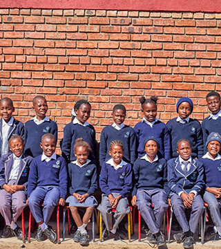 First Steps Primary School learners in classroom, Murewa Zimbabwe