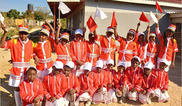 First Steps Primary School learners in classroom, Murewa Zimbabwe