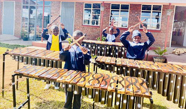 First Steps Primary School learners in classroom, Murewa Zimbabwe